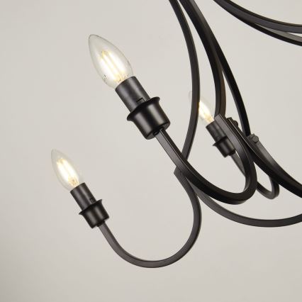 Searchlight - Люстра на ланцюгу LODGE 5xE14/60W/230V чорний