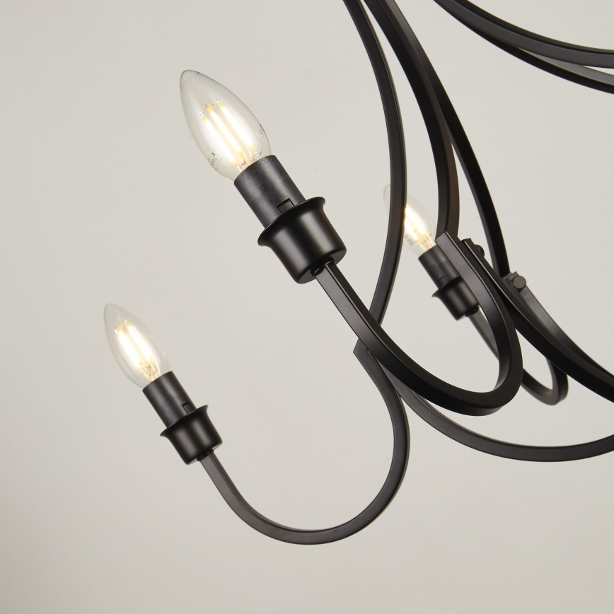 Searchlight - Люстра на ланцюгу LODGE 5xE14/60W/230V чорний