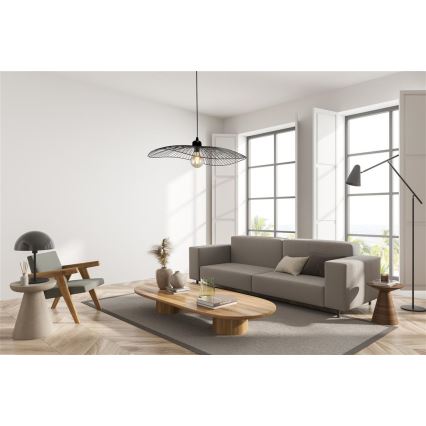 Searchlight - Подвесная люстра WAVE 1xE27/60W/230V черный