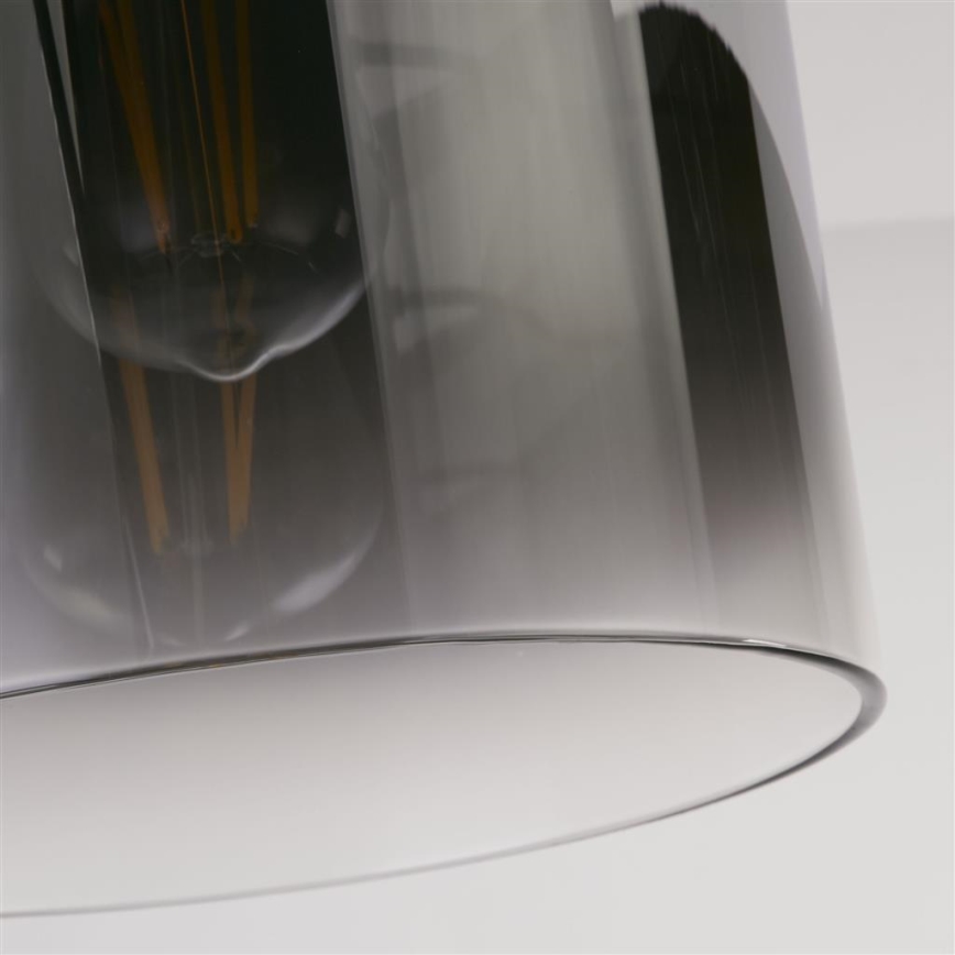 Searchlight - Стельовий світильник SWEDEN 1xE27/60W/230V діаметр 22 см чорний/димчастий