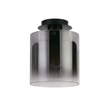 Searchlight - Стельовий світильник SWEDEN 1xE27/60W/230V діаметр 22 см чорний/димчастий