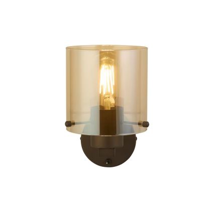 Searchlight - Настенный светильник SWEDEN 1xE27/60W/230V коричневый/дымчатый