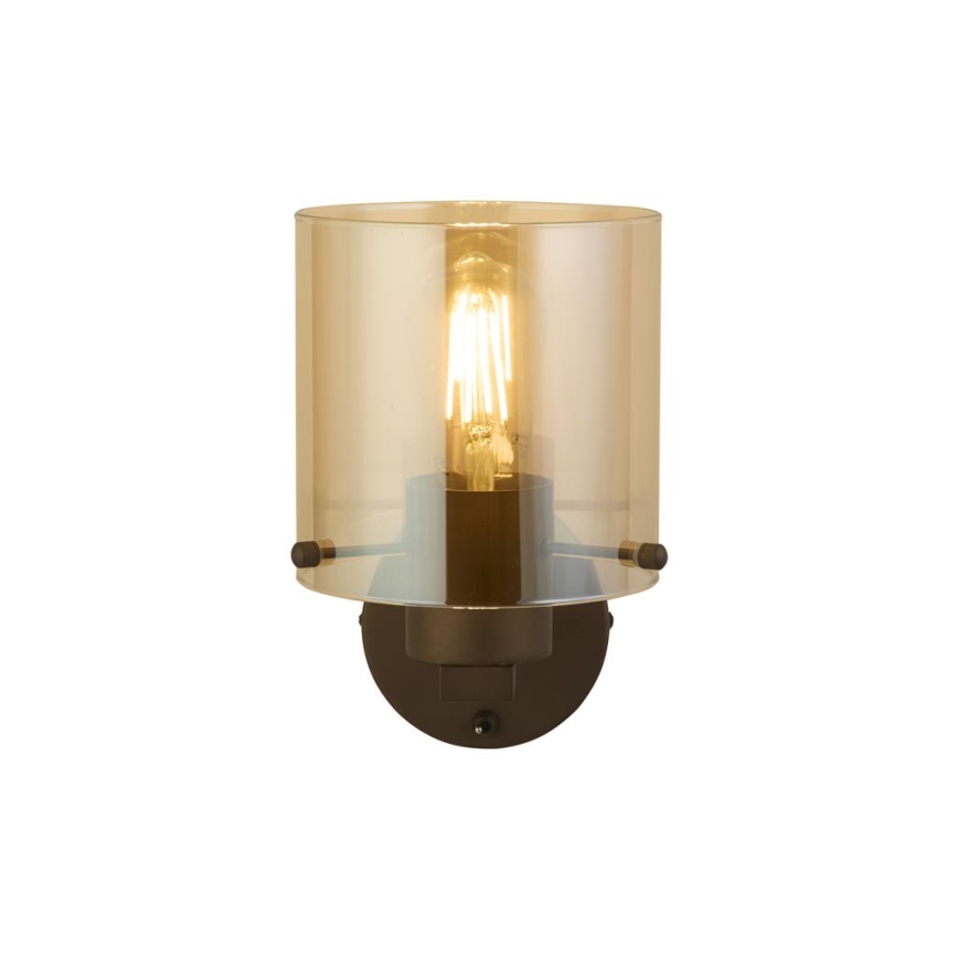 Searchlight - Настенный светильник SWEDEN 1xE27/60W/230V коричневый/дымчатый