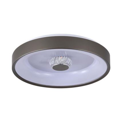 Searchlight - диммируемый светодиодный потолочный светильник POLKA LED/24W/230V + LED/6W Ø 38,5 см коричневый