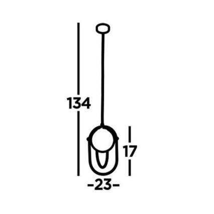 Searchlight - Підвісна люстра AXIS 1xE27/60W/230V чорний