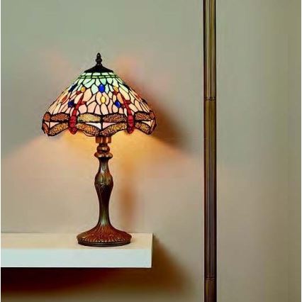 Searchlight - Настільна лампа Tiffany DRAGONFLY 1xE27/60W/230V