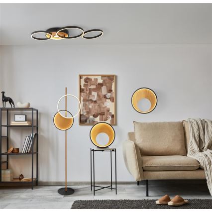 Searchlight - LED Торшер з регулюванням яскравості CURIO LED/29W/230V коричневий