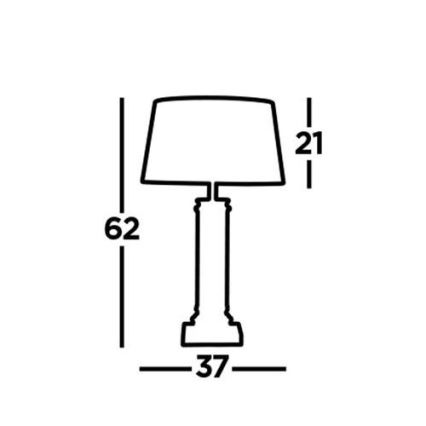 Searchlight - Настольная лампа PEDESTAL 1xE27/60W/230V черная