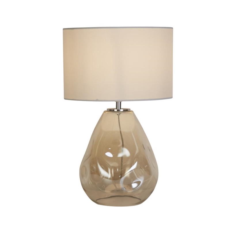 Searchlight - Настільна лампа DEVON 1xE27/60W/230V сіра/димчаста