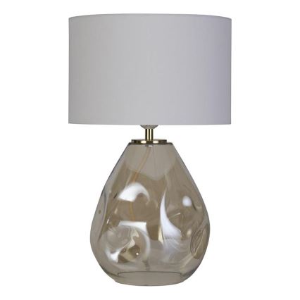 Searchlight - Настільна лампа DEVON 1xE27/60W/230V сіра/димчаста