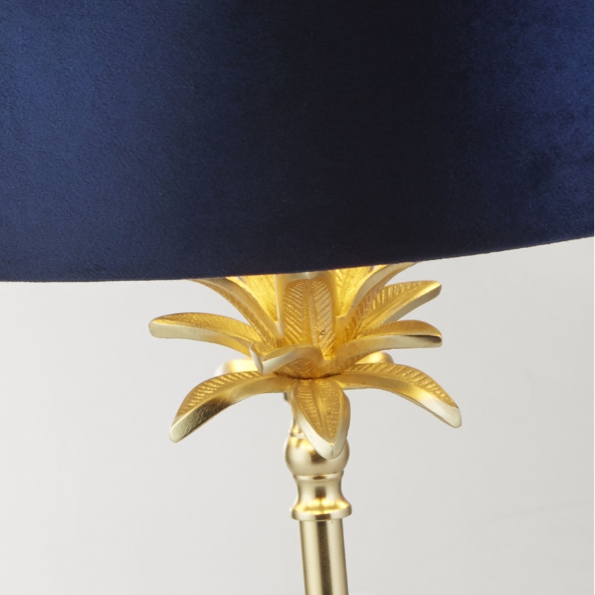 Searchlight - Настільна лампа PALM 1xE27/10W/230V синій/золотий