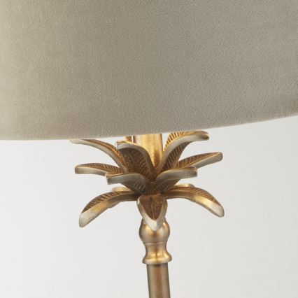 Searchlight - Настольная лампа PALM 1xE27/10W/230V бежевый/матовый хром