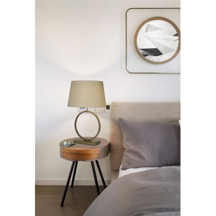 Searchlight - Настольная лампа ELEGANT 1xE27/60W/230V кремовая