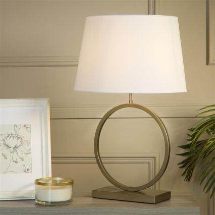 Searchlight - Настольная лампа ELEGANT 1xE27/60W/230V белая