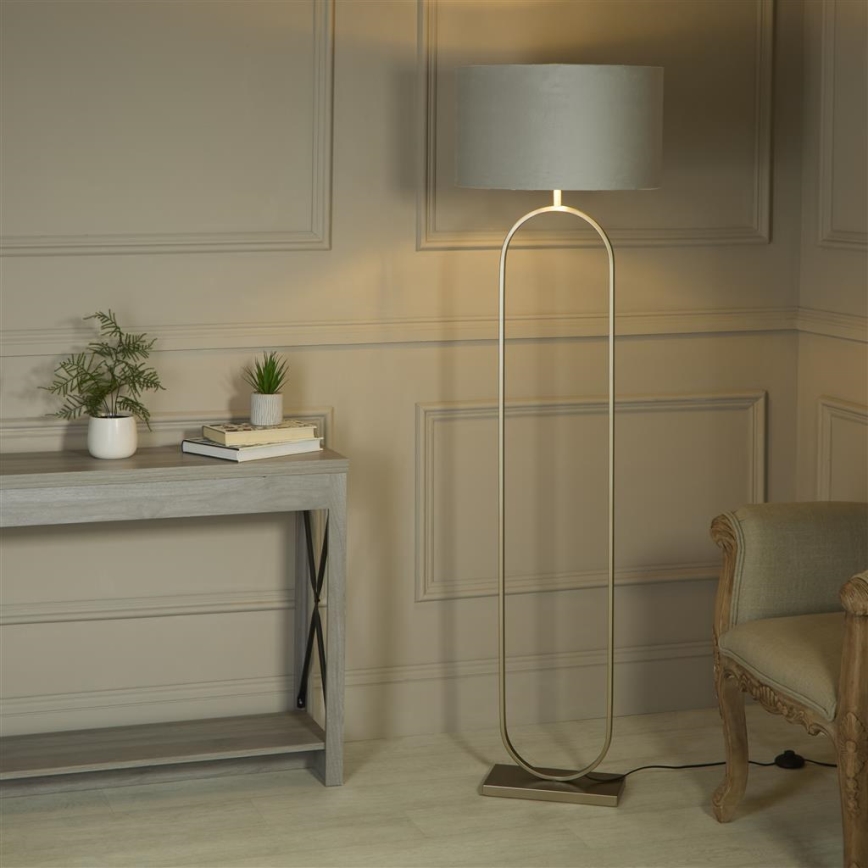 Searchlight - Підлогова лампа MODISH 1xE27/60W/230V сіра