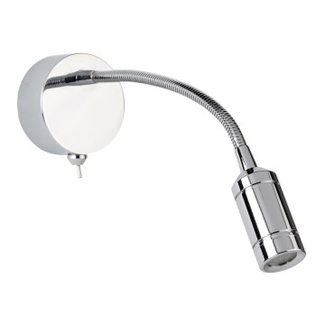 Searchlight - LED Гнучка лампа ADJU LED/1W/230V глянцевий хром