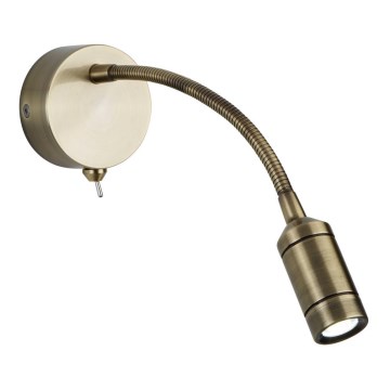 Searchlight - LED Гнучка лампа ADJU LED/1W/230V латунь