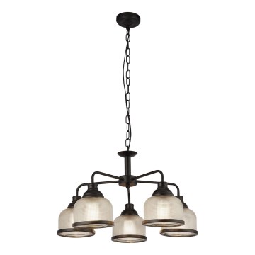 Searchlight - Люстра на цепи BISTRO 5xE27/60W/230V черный
