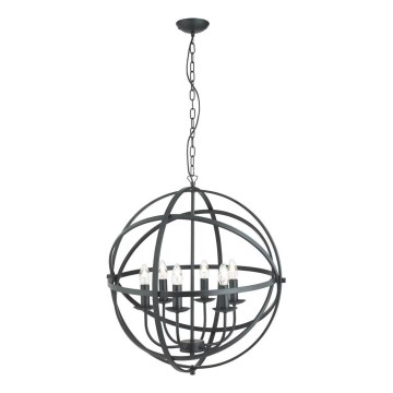 Searchlight - Люстра на цепи ORBIT 6xE14/60W/230V чёрная