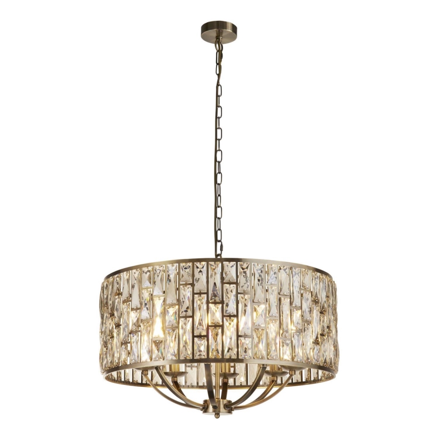Searchlight - Люстра на ланцюгу BIJOU 8xE14/60W/230V діаметр 64 см латунь