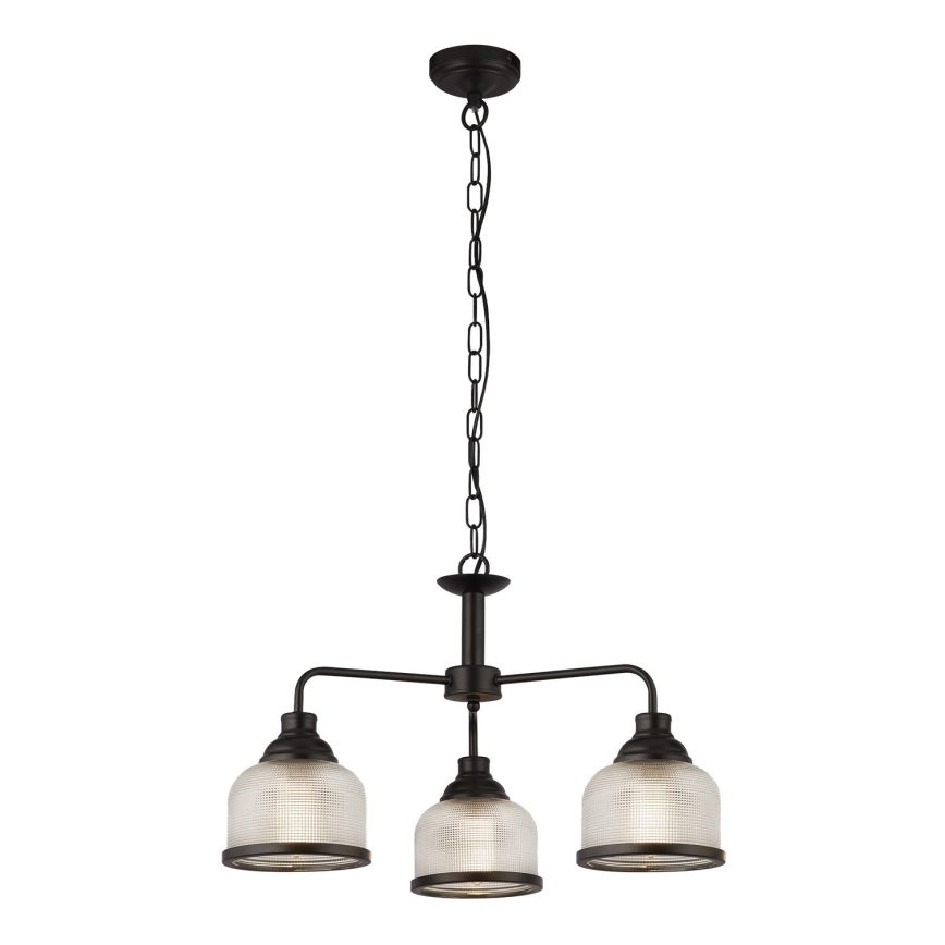 Searchlight - Люстра на ланцюгу BISTRO 3xE27/60W/230V чорний