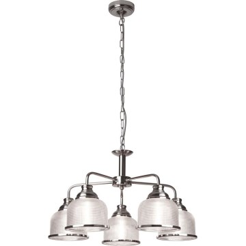 Searchlight - Люстра на ланцюгу BISTRO 5xE27/60W/230V глянцевий хром