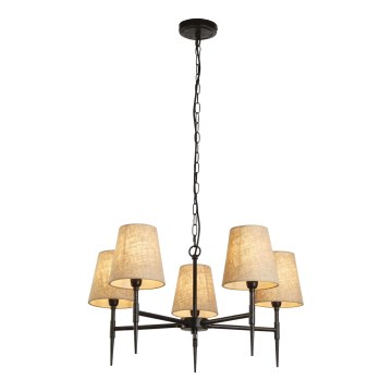 Searchlight - Люстра на ланцюгу GOTHIC 5xE14/60W/230V чорний