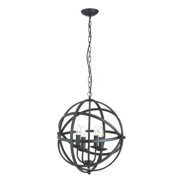 Searchlight - Люстра на ланцюгу ORBIT 4xE14/60W/230V чорна