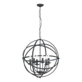 Searchlight - Люстра на ланцюгу ORBIT 6xE14/60W/230V чорна