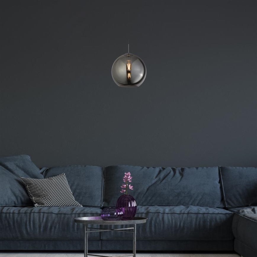 Searchlight - Люстра на тросе BALL 1xE27/60W/230V черная