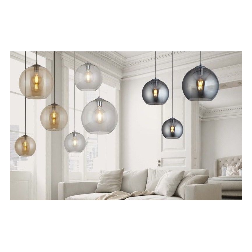 Searchlight - Люстра на тросе BALL 1xE27/60W/230V черная