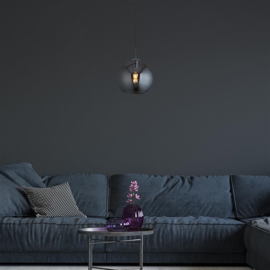 Searchlight - Люстра на тросе BALL 1xE27/60W/230V черная