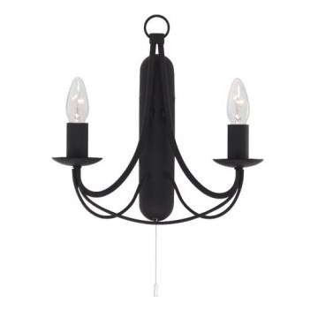 Searchlight - Настенный светильник MAYPOLE 2xE14/60W/230V черный