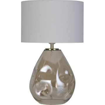 Searchlight - Настільна лампа DEVON 1xE27/60W/230V сіра/димчаста
