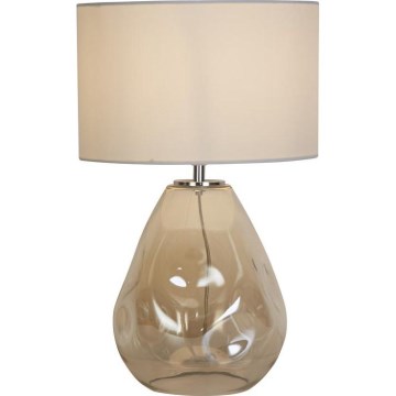 Searchlight - Настільна лампа DEVON 1xE27/60W/230V сіра/димчаста