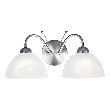 Searchlight - Настінна лампа MILANESE 2xE14/60W/230V матовий хром