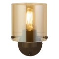 Searchlight - Настінний світильник SWEDEN 1xE27/60W/230V коричневий/димчастий