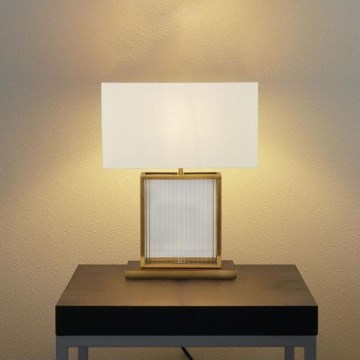 Searchlight - Настольная лампа CLARENDON 1xE27/60W/230V латунь