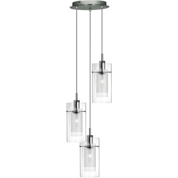 Searchlight - Підвісна люстра DUO 3xE14/60W/230V матовий хром
