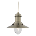 Searchlight - Подвесная люстра на тросе FISHERMAN 1xE27/60W/230V, латунь