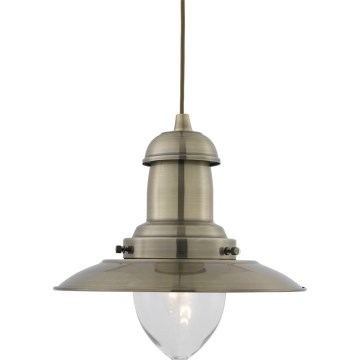 Searchlight - Подвесная люстра на тросе FISHERMAN 1xE27/60W/230V, латунь