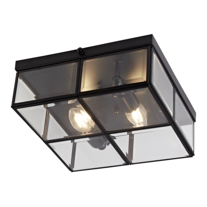 Searchlight - Потолочный светильник FLUSH 2xE14/40W/230V черный
