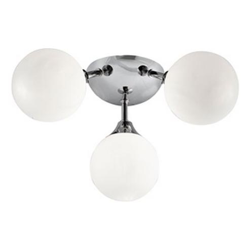 Searchlight - Стельовий світильник для ванної кімнати FLUSH 3xG9/33W/230V IP44 матовий хром