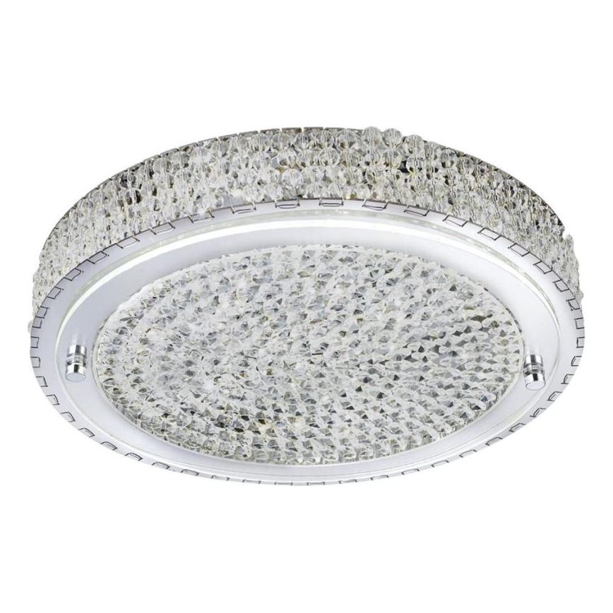 Searchlight - Светодиодный потолочный светильник FLUSH LED/24W/230V диаметр 40 см хром