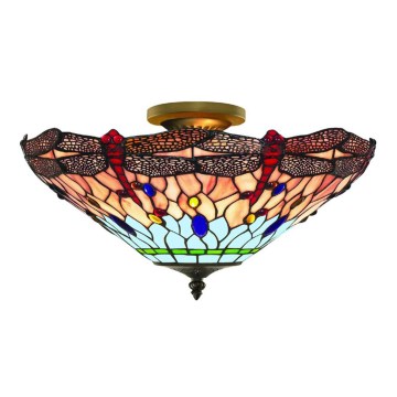 Searchlight - Tiffany накладна люстра DRAGONFLY 3xE14/40W/230V