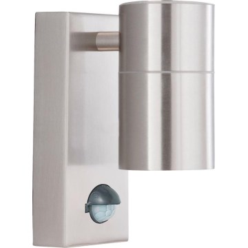 Searchlight - Уличный светодиодный настенный светильник с датчиком METRO 1xGU10/3W/230V IP44