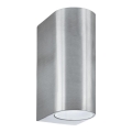 Searchlight - Уличный настенный светильник LEDO 2xGU10/6W/230V IP44 серебряный