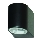 Searchlight - Вуличний світлодіодний настінний світильник LEDO 1xGU10/3W/230V IP44 чорний