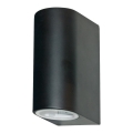 Searchlight - Зовнішній настінний світильник LEDO 2xGU10/6W/230V IP44 чорний