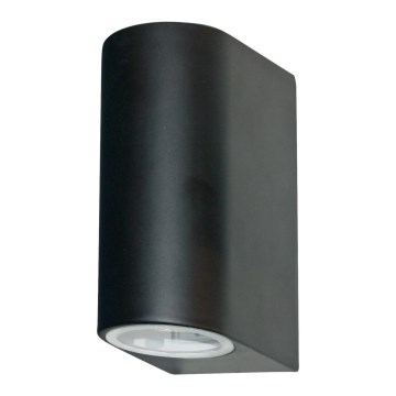 Searchlight - Зовнішній настінний світильник LEDO 2xGU10/6W/230V IP44 чорний